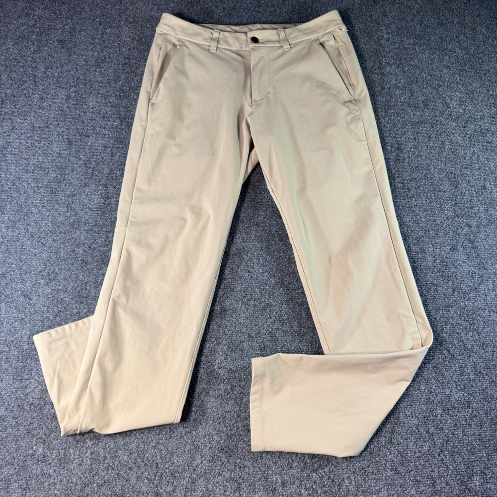 Lululemon Commission Slim Fit Pant 30x30 Tan Khaki LM5AF2S Technical Chino Mens